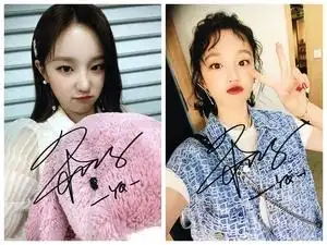 宋雨琦亲笔签名照片6寸 满5送1宋雨琦亲笔签名海报 明星周边摆件