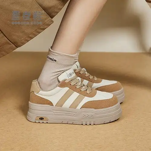 蛋卷鞋运动鞋女登山厚底2024新款秋冬增高鞋休闲透气防滑老爹鞋潮