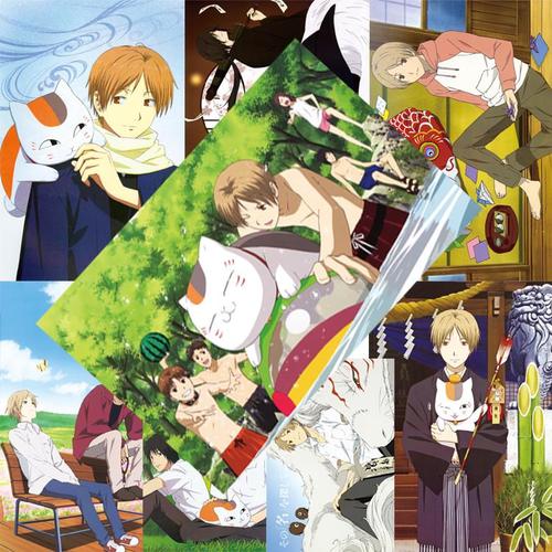 夏目友人帐海报大同款周边动漫猫咪老师周边壁纸墙贴挂画包邮