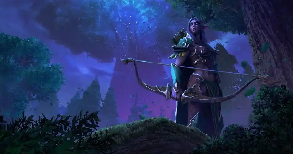 游戏新消息:魔兽争霸3重制版角色模型暗夜精灵乘月而来