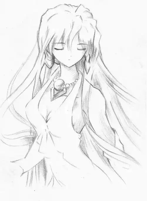 素描教程漫画素描二次元美少女