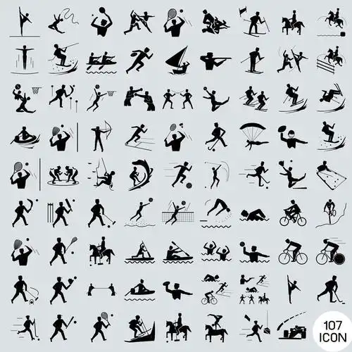 体育运动小人简笔画