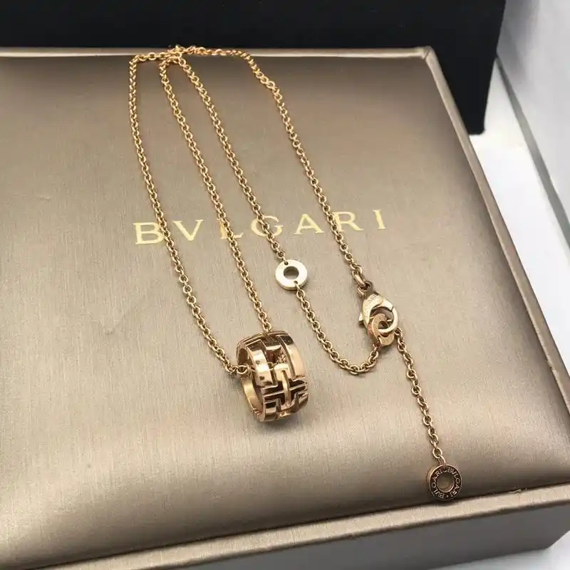 bvlgari宝格丽玫瑰金回形针镂空项链帕莲轮 bvlgari宝格丽玫瑰金