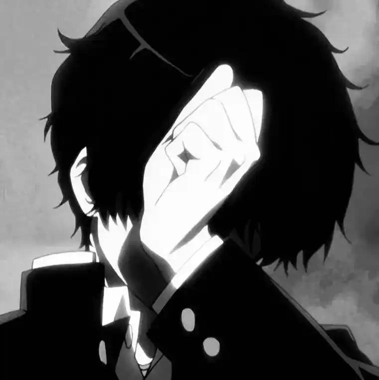 动漫男头 #黑暗风 #黑白头像 人到一定岁数,得学会自己撑 - 抖音