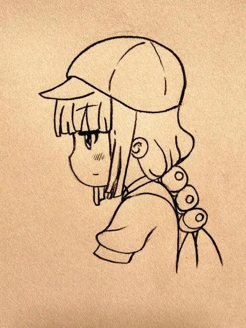 手绘动漫女生侧面【步骤图】      你的期待终会实现