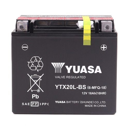 hdze汤浅ytx20l-bs蓄电池12v18ah宝马庞巴迪yuasa电瓶哈雷肥仔摩托车