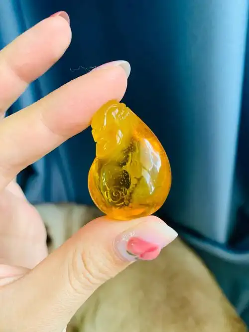 蜜蜡钱袋子蜜糖色