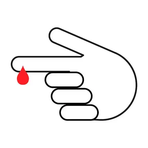 手手指带滴血图标医疗健康图片下载