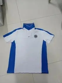 山东省滨州六中初二夏季薄款校服体恤白色宝蓝色