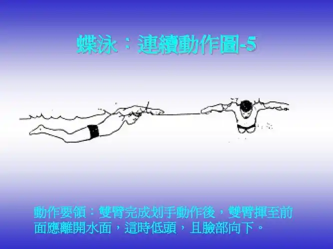 其它课程 蝶式游泳ppt教程 蝶式游泳ppt教程,教你学游泳 蝶泳:连续