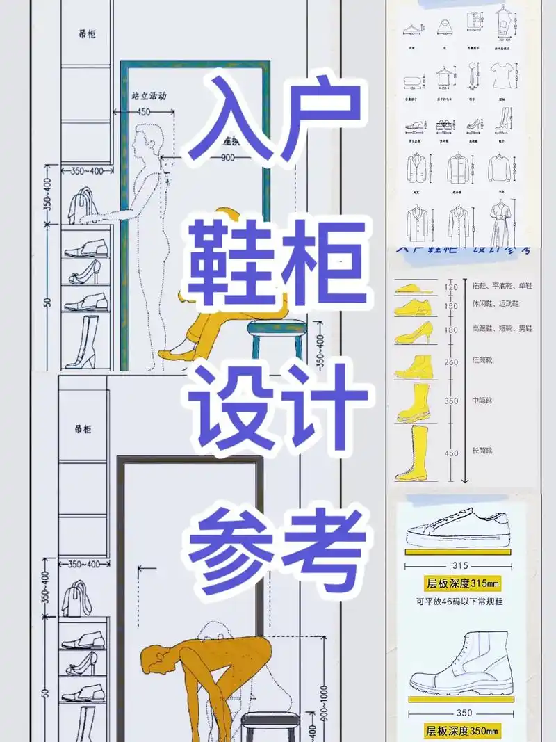 入户鞋柜设计尺寸参考