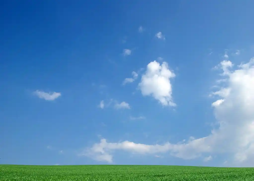 绿色的原野,绿地蓝天