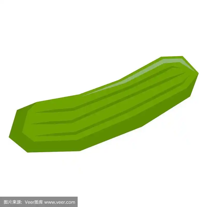 卡通腌黄瓜孤立的白色背景