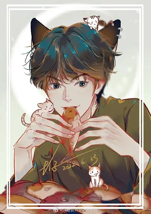 肖宇梁超话95#月亮的小食堂#猫猫当然要吃鱼啦(ps:鱼烤熟了!