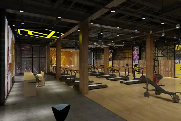 力拓健身房 - 北欧风格一室一厅一卫装修效果图 - 18535547909设计