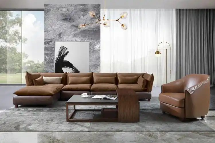 楷模实木家具客厅沙发组合巴布沙发