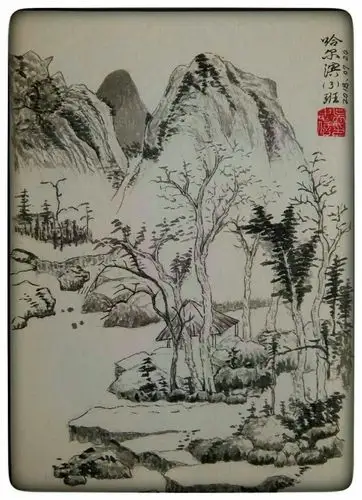 临摹中国传统山水画