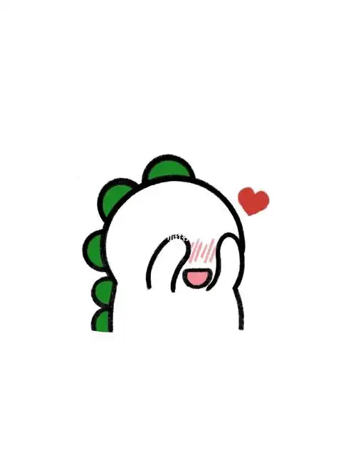 手残党学简笔画附教程73害羞小恐龙