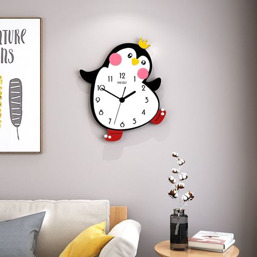 卡通挂钟客厅创意可爱钟表家用时尚装饰儿童房卧室静音挂墙时钟