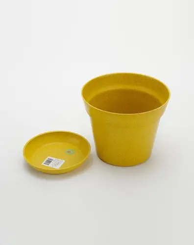 圆形典雅花盆(黄色)