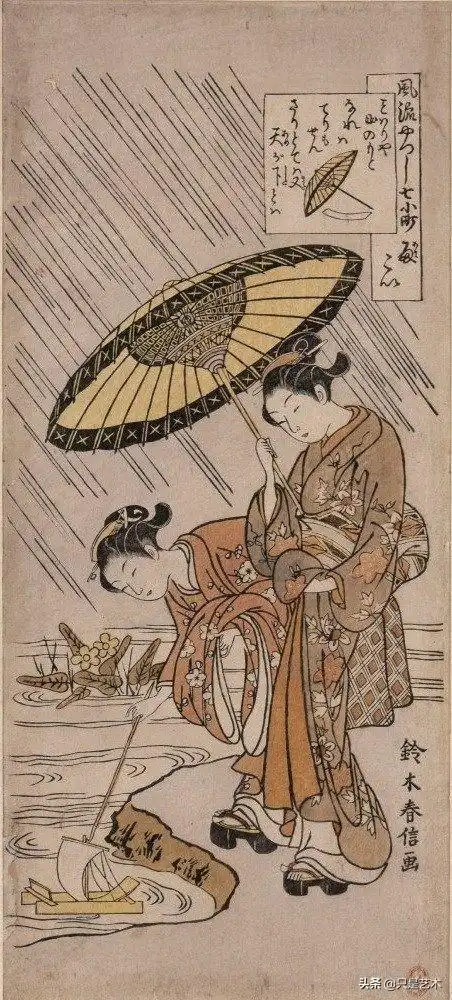 铃木春信的日本传统浮世绘