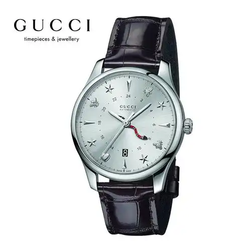 gucci 古驰 g-timeless系列男士手表 银色旭日纹表盘 自动机械男表