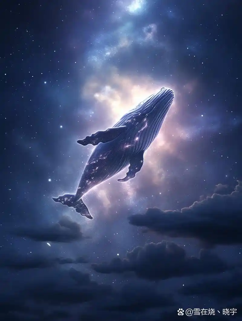 北冥有鱼,其名为鲲 星空绘画大鱼95 #ai绘画# #大鱼海棠