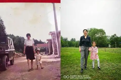 从一个依靠母亲的孩子到为人母这组新老照片讲出母爱真谛