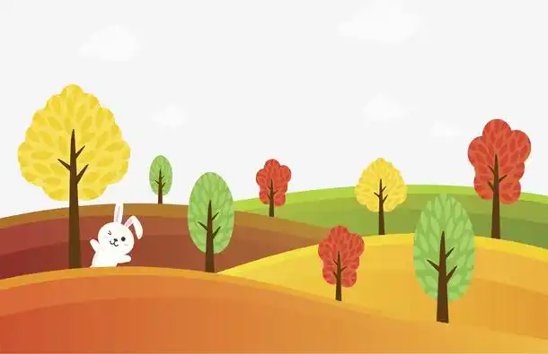 秋天卡通树
