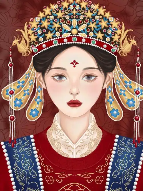 宋制汉服人物手绘