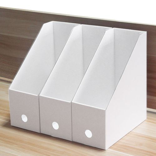 办公用品 档案盒收纳文件架文件夹框 瓦楞纸桌面收纳盒文件栏