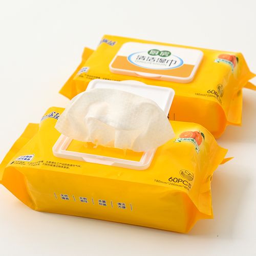 厨房湿巾 家用好物 天然橘香清洁去污光亮 杀菌抑菌 60片入