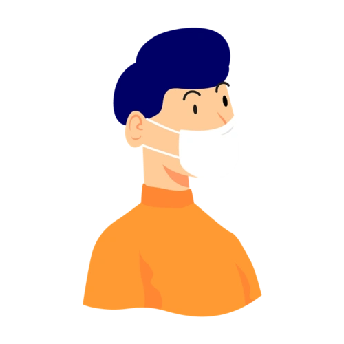 戴口罩的女孩插图-卡通戴口罩的女孩插图素材下载_懒人图库