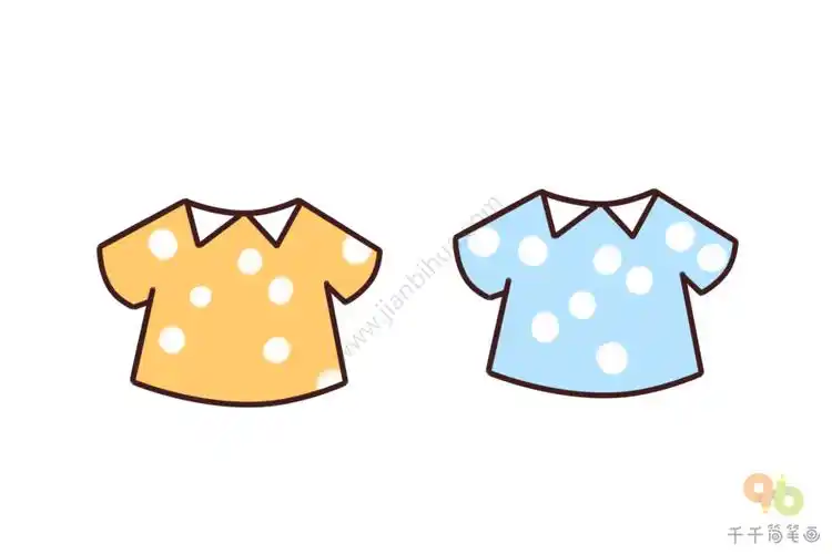 可爱的半袖简笔画教程