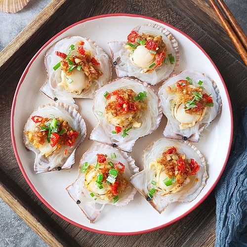 蒜蓉粉丝扇贝冷冻半成品饭店方便即食酒店特色扇贝