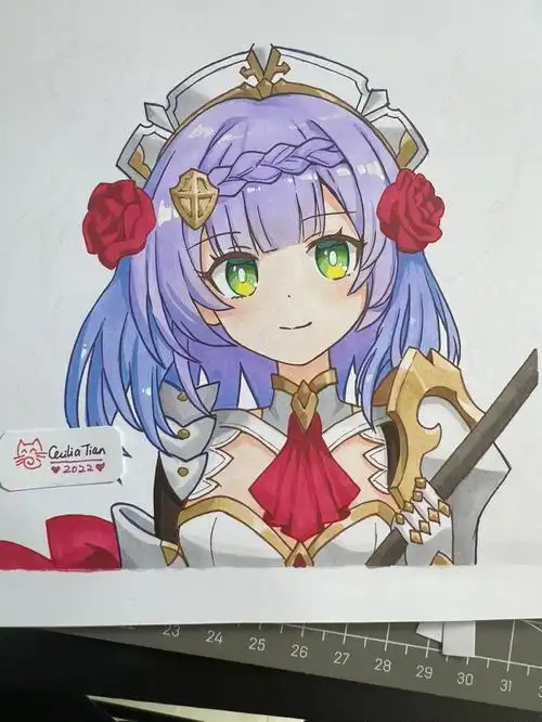 原神马克笔卡通手绘临摹步骤图含色卡