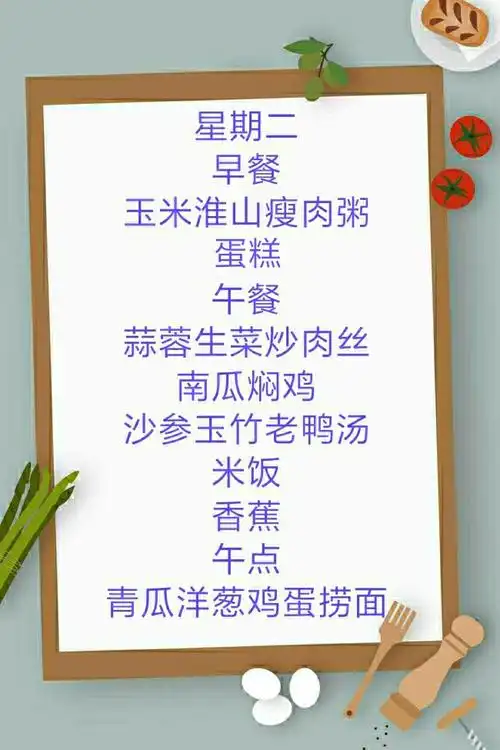 育宝幼儿园幼儿食谱(2020年12月28日-2020年12月31日)