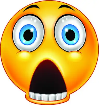 下巴掉下来的害怕表情