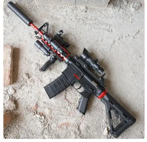 m416电动连发水弹枪绝地m4求生吃鸡装备儿童玩具枪成人hk突击步抢 m4