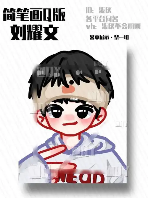 刘耀文简笔画q版︱客单展示
