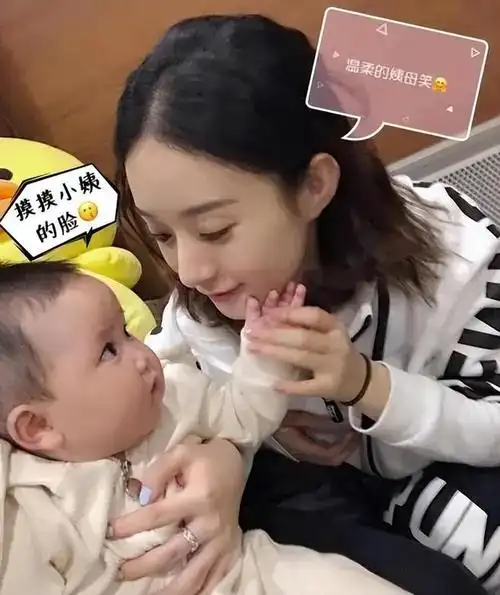 赵丽颖带儿子公园露营!想想遗传妈妈大耳朵,坐行李箱移动很惬意