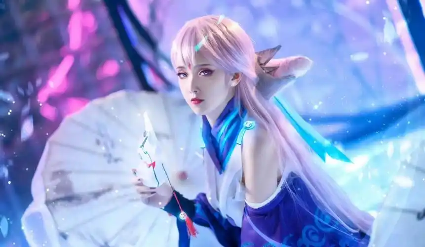 王者荣耀貂蝉皮肤猫影幻舞真人cos小姐姐太美