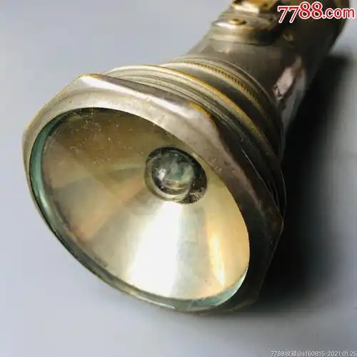 民国时期大无畏牌老式电池纯铜手电筒老手电灯