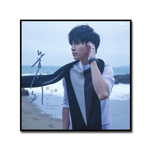 歌手薛之谦歌曲封面diy数字油画音乐专辑手绘油彩画背景墙装饰画