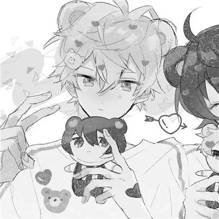 黑白兄弟头像一左一右动漫图片