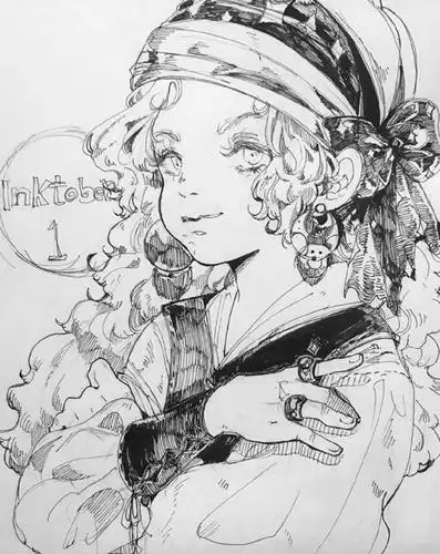 黑白动漫线稿,很好的临摹素材