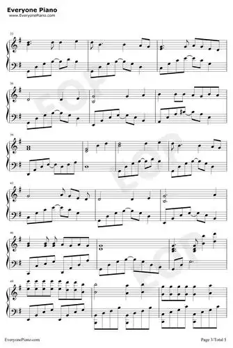 再见钢琴谱张震岳男儿本色片尾曲