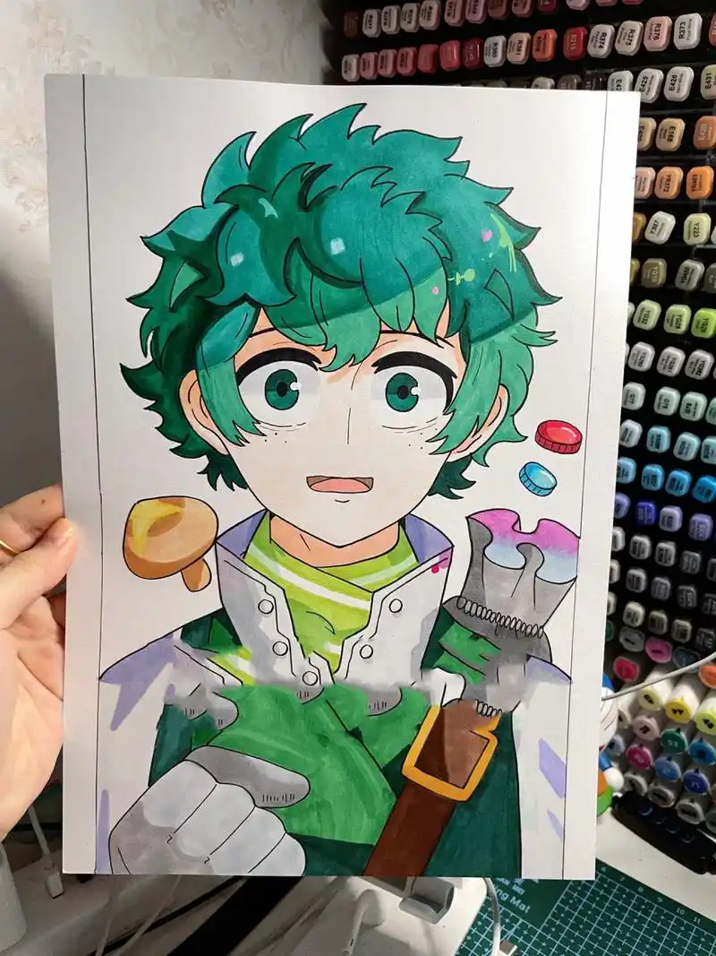 马克笔手绘/动漫人物男生/日系动漫/儿童画          板绘作品临摹