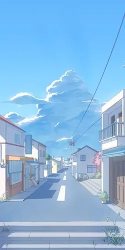 白天到夜晚的日系街景壁纸