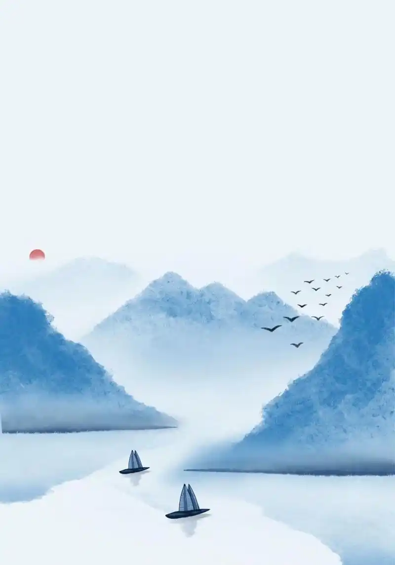 古风海报分享|水墨山水画90禅意山水画 92今天给大家分享一组